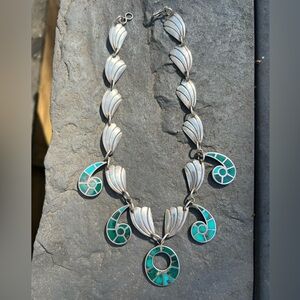 Vintage Native American Inlay Necklace